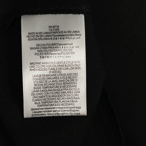 BCBGeneration Black Cold Shoulder Ruffle Long Sleeve Blouse Top Small Keyhole - Picture 10 of 10